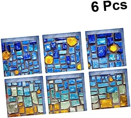 HAKIDZEL 6Pcs Blue Non-Slip Bathtub Stickers Decor