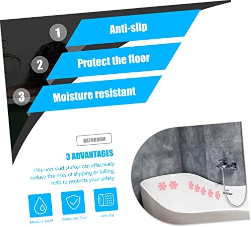 HOOTNEE 1Set Non Skid Bathtub Stickers with Scraper