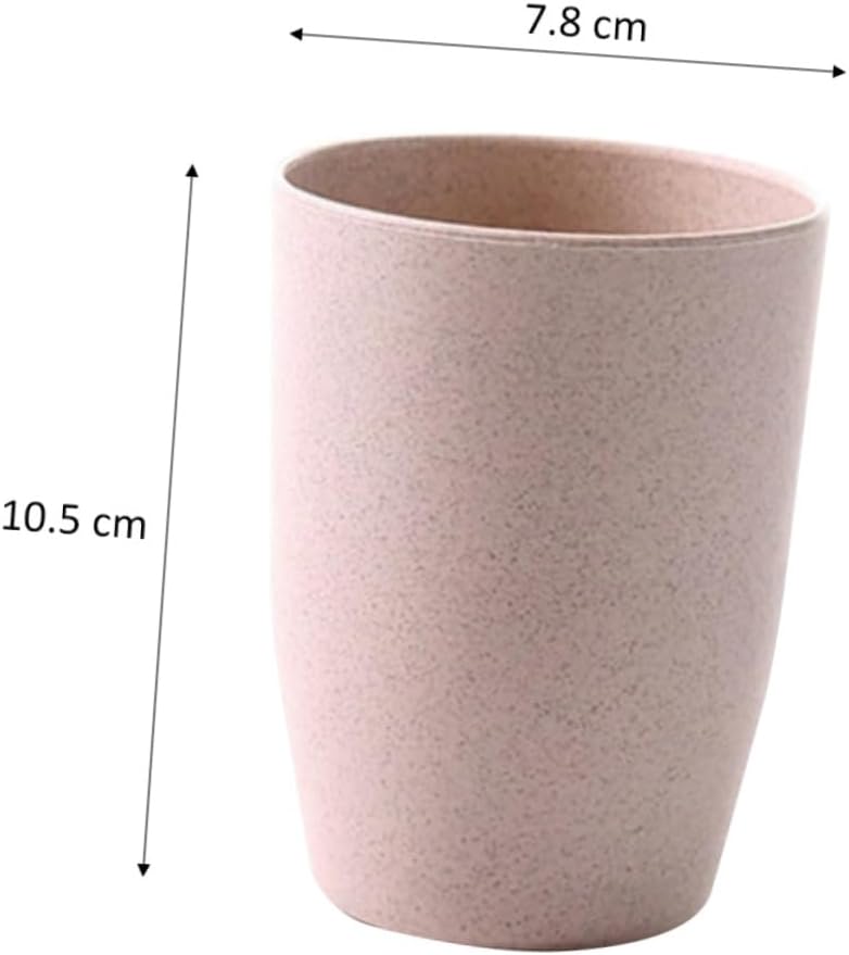 ETHZZLE Lightweight Stackable Wheat Straw Gargle Tumbler Cup for Adults and Kids