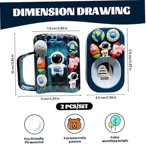 Cosmonaut Wall Toothbrush Holder for Kids