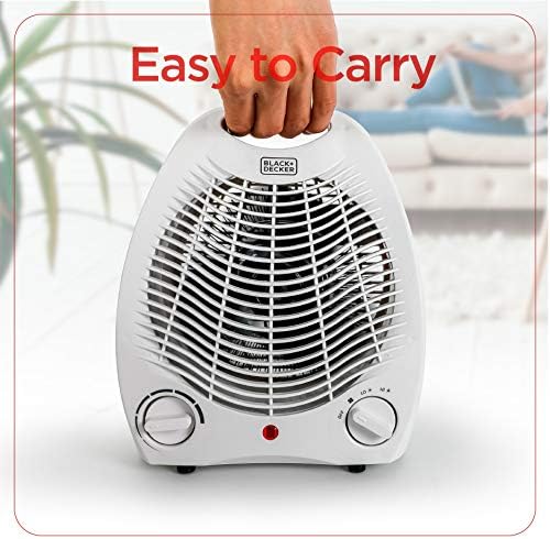 BLACKDECKER 2-in-1 Desktop Heater Fan White