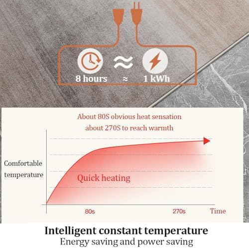 Dalumian Heated Floor Mat 105x190cm Electric Heating Carpet