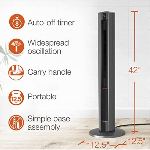 Lasko 42-Inch Tower Fan and Space Heater with Remote Control