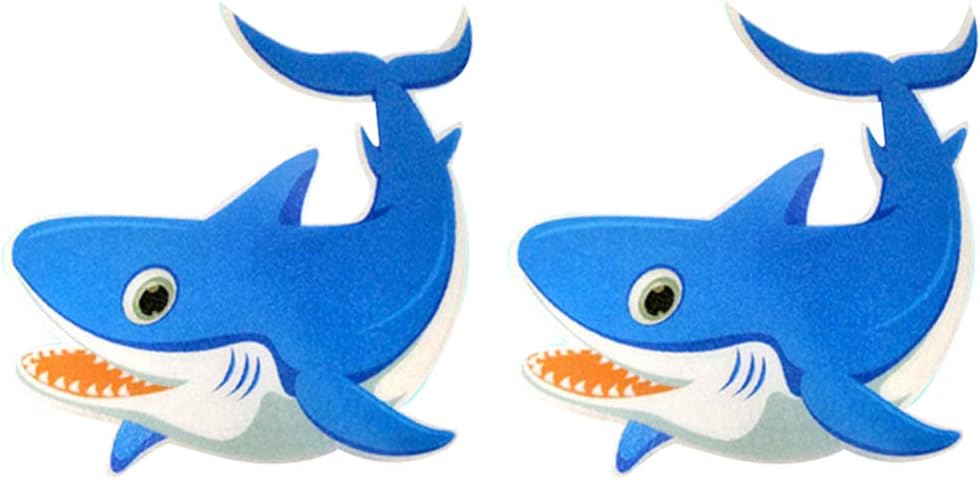 Cabilock 5pcs Non-Slip Frosted Shark Stickers for Bathroom Safety