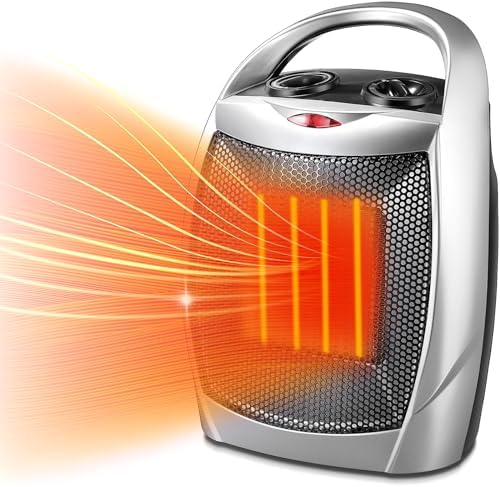 Kismile 750W1500W Portable Electric Space Heater with Fan and Adjustable Thermostat 1