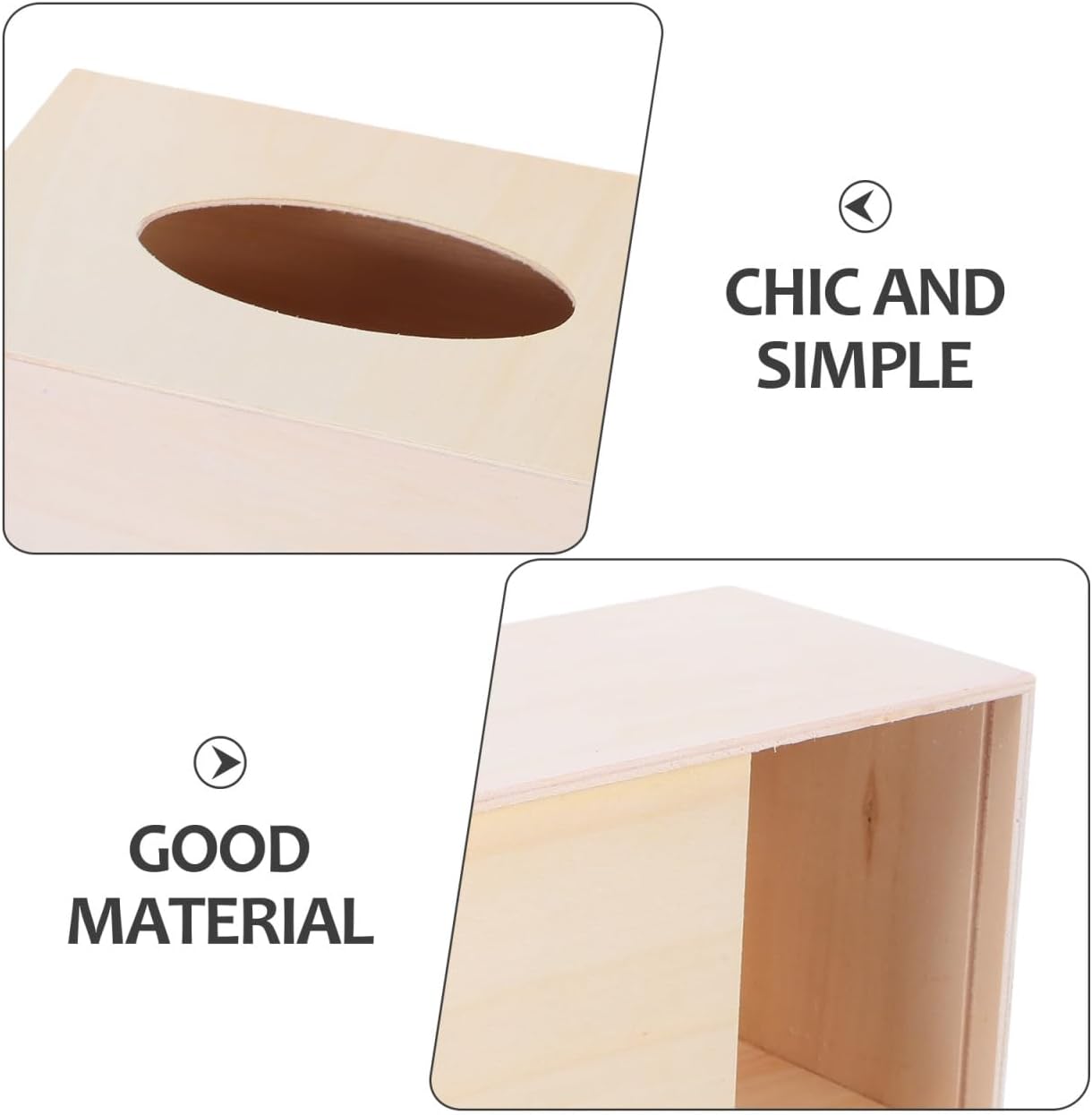 COHEALI 4pcs Box DIY Tissue Box Holder