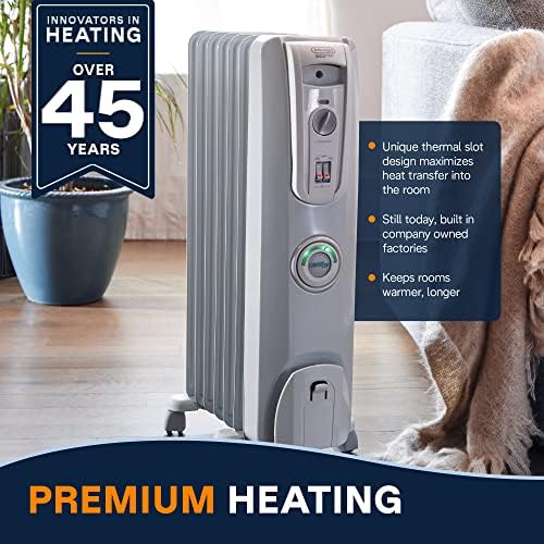DeLonghi 1500W Oil Filled Radiator Heater with ComfortTemp