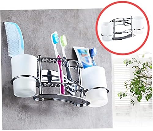Stainless Steel Toothbrush and Gargle Cup Holder