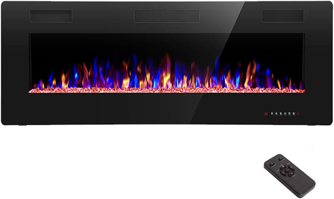 RWFLAME 50 Inch Electric Fireplace with Touch Screen and Remote