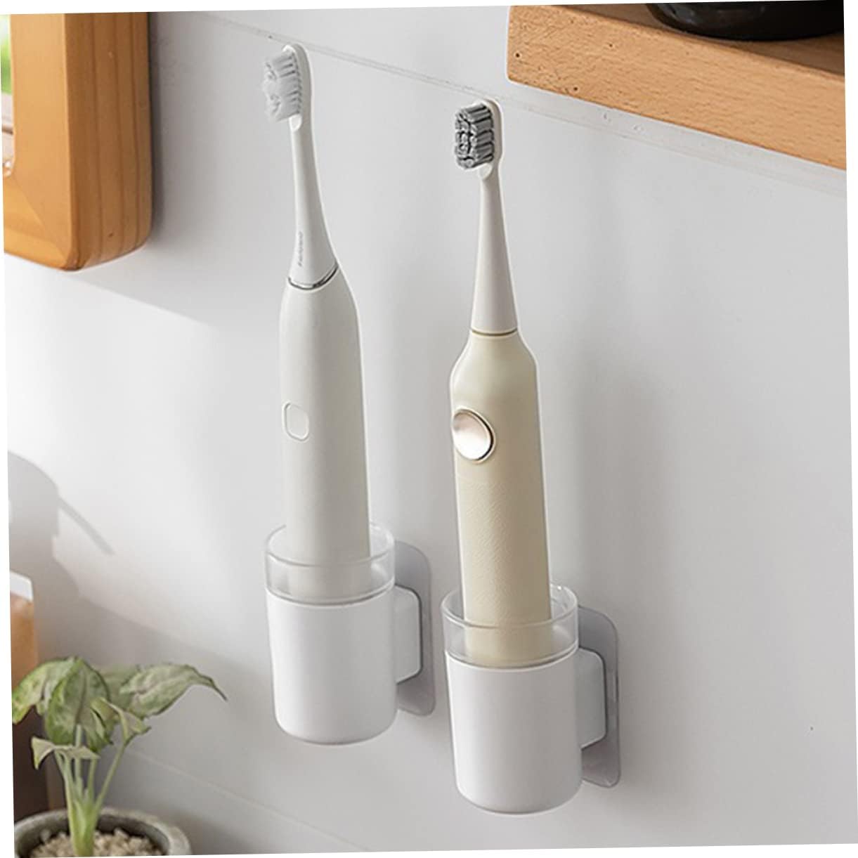 HOOTNEE 2pcs Wall Mounted Electric Toothbrush Holder