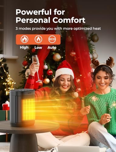 Oprunsy 1500W PTC Ceramic Space Heater with 4 Modes