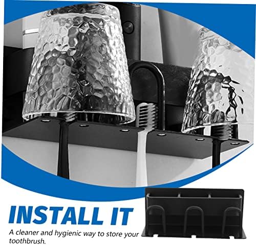 Wall Mounted Metal Toothbrush Holder with Cup Stand