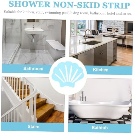 TINEASUR 30pcs Shell Shaped Non-Slip Bath Decals