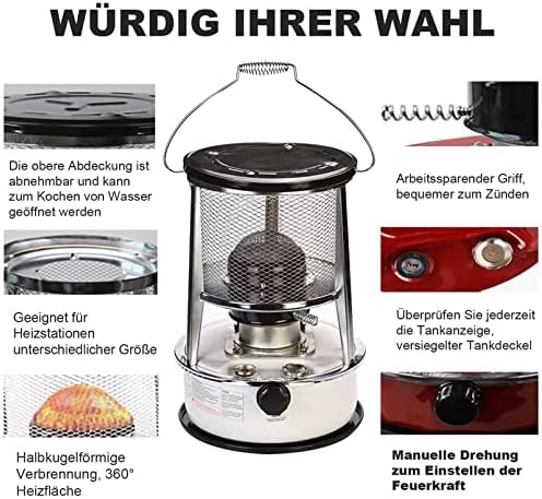 FXNFXLA Kerosene Heater 46L Portable Indoor Outdoor