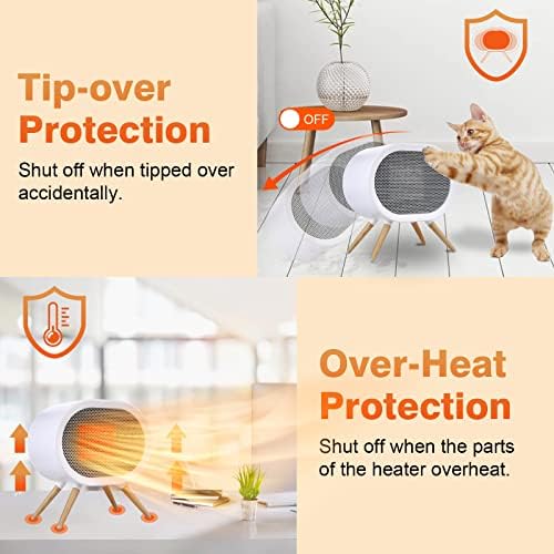 FEASYD 1000W Electric Space Heater with 3 Modes