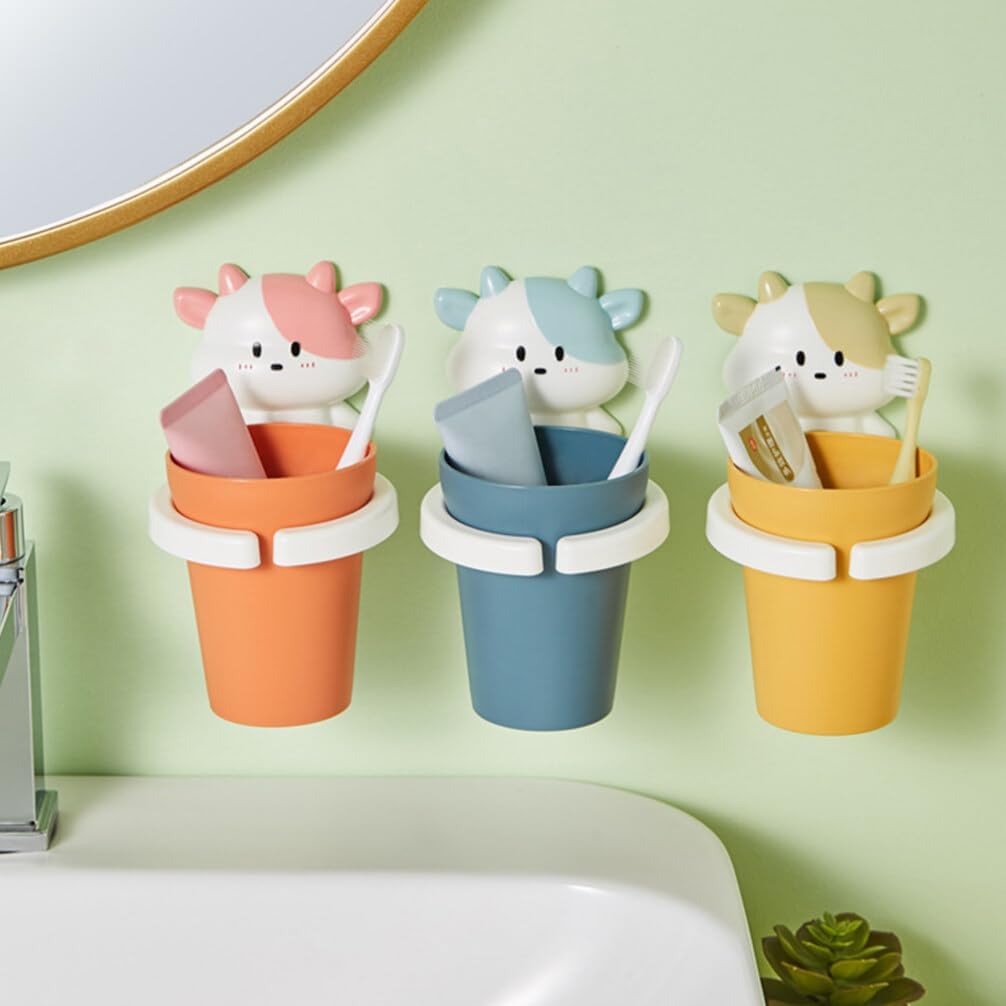 Cabilock Cartoon Toothbrush Holder Set of 4