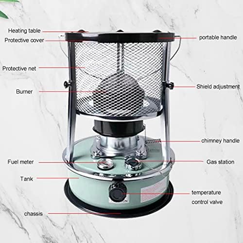 Adjustable Height Kerosene Stove with 4Wicks 8900 BTU