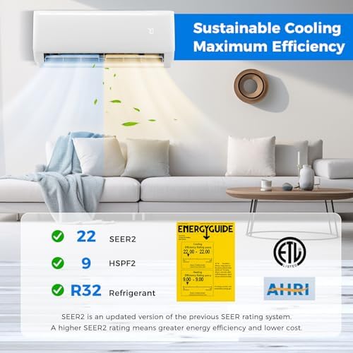 DORTALA 12000 BTU Mini Split AC Unit with Heater White