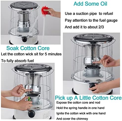 Kerosene Stove Heater with Storage Bag and 7 Spare Wicks