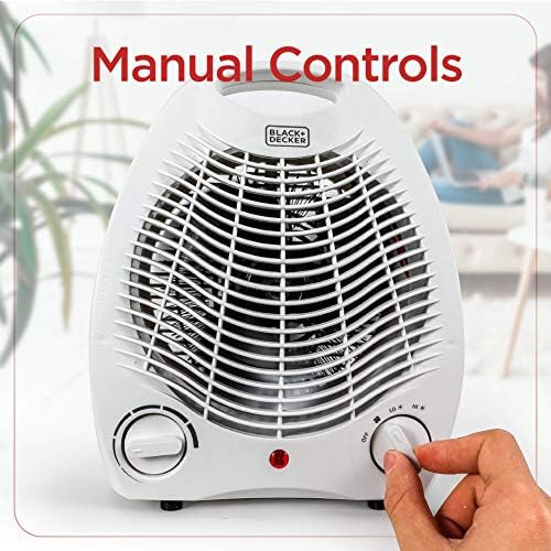 BLACKDECKER 2-in-1 Desktop Heater Fan White