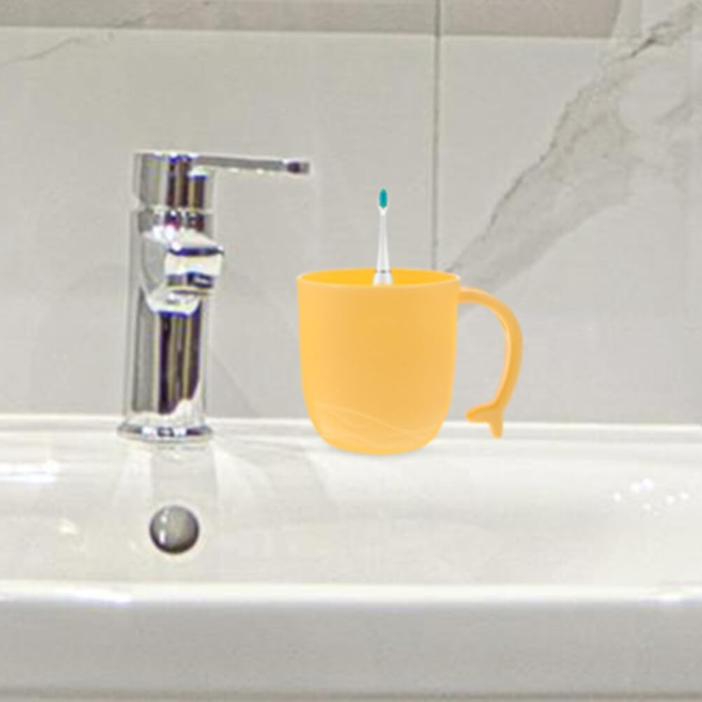 Amosfun 3pcs Dolphin Tail Handle Toothbrush Cups