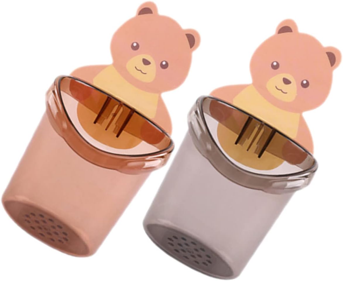 Amosfun Cartoon Toothbrush Holder 2Pcs