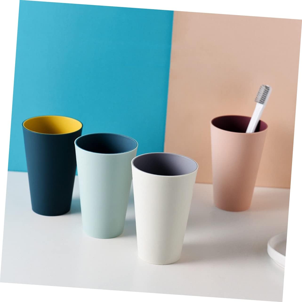 BRIGHTFUFU Portable Toothbrush Cup Translucent Holder
