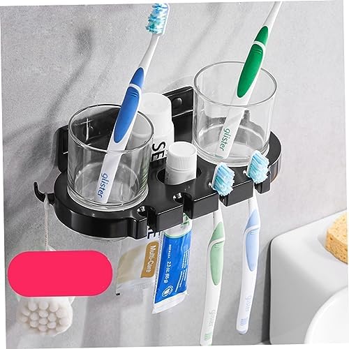 Anneome Toothbrush Holder with Hooks and Cups 1