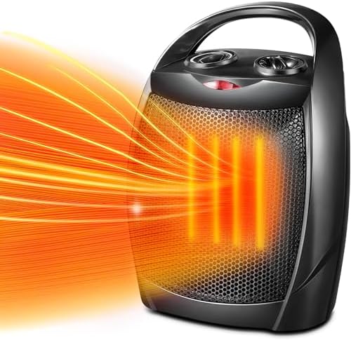 Kismile 750W 1500W Ceramic Space Heater with Fan