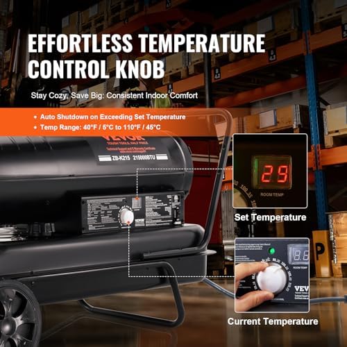 VEVOR Kerosene Forced Air Heater 215000BTU 1