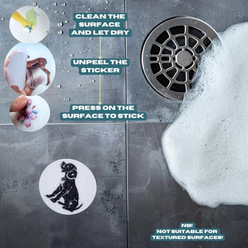 Non Slip Bathtub Stickers with Dog Silhouettes 24 PCS 1