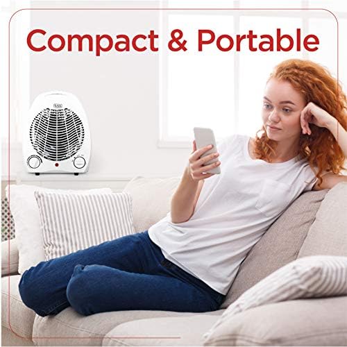 BLACKDECKER 2-in-1 Desktop Heater Fan White