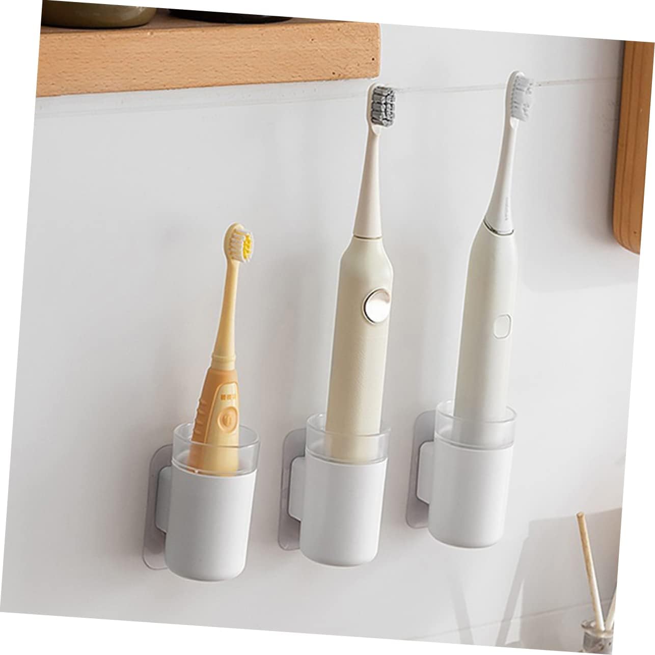 HOOTNEE 2pcs Wall Mounted Electric Toothbrush Holder