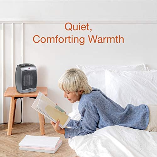 Lasko 1500W Electric Ceramic Space Heater - Dark Gray 2 Speeds 92 Inches