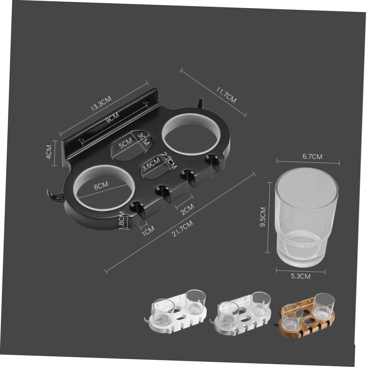 ABOOFAN Punch Toothbrush Holder with Hooks