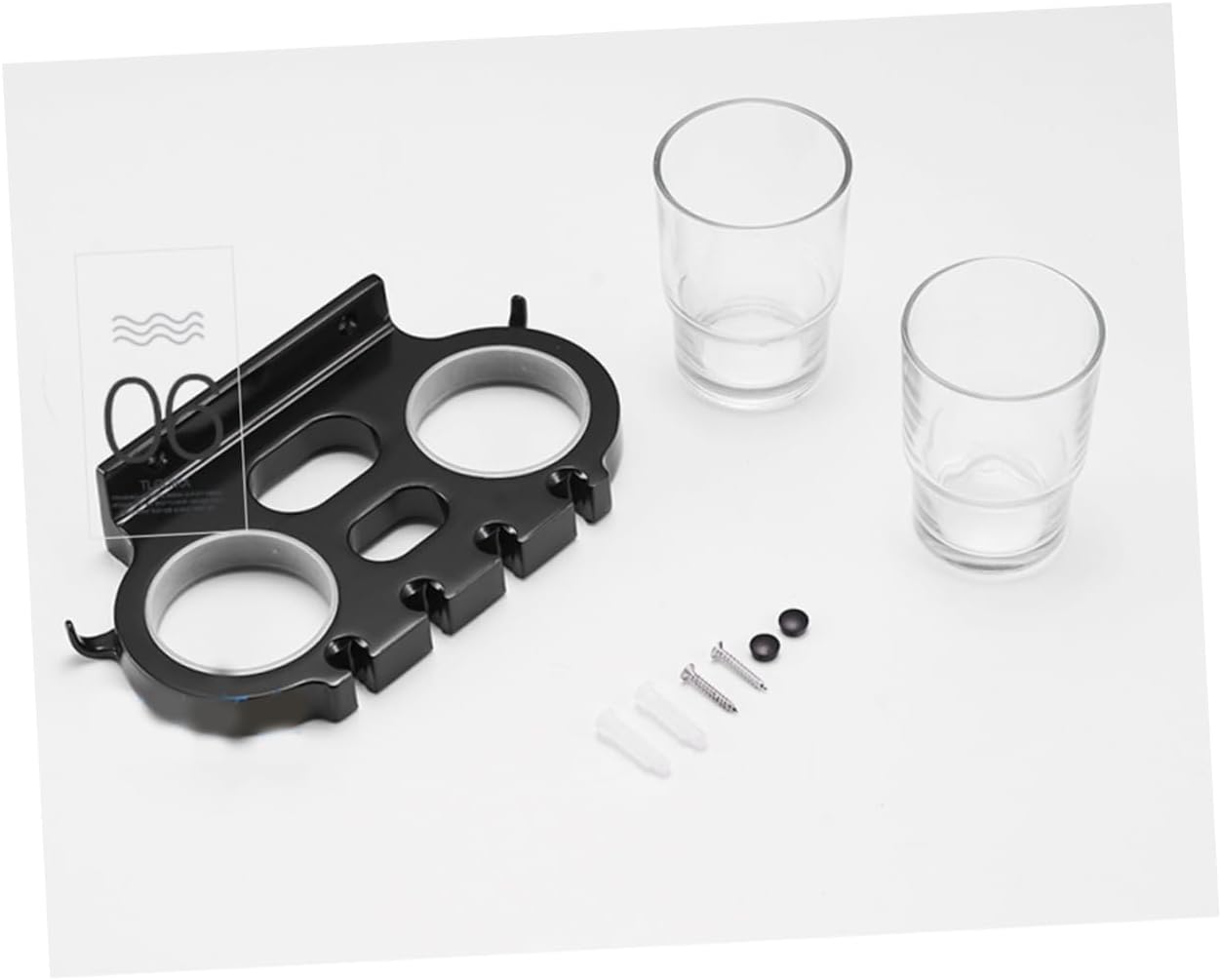 BRIGHTFUFU Toothbrush Holder with Cups and Hooks 1