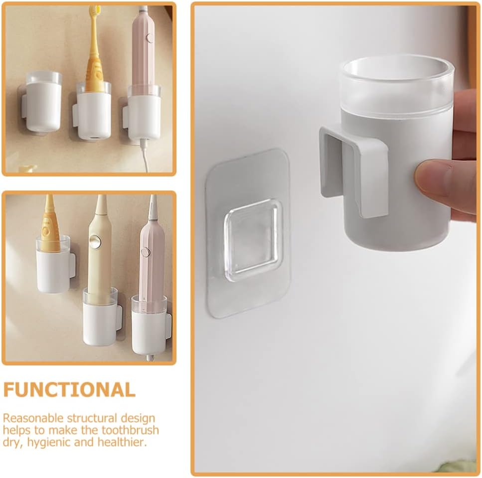Cabilock 2pcs Wall-Mounted Electric Toothbrush Holder for Kids