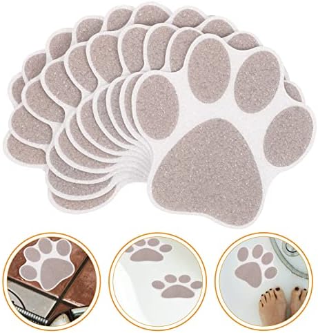 Hemoton Bathtub Dog Paw Stickers 10pcs Non Slip Decals