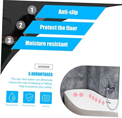 Non-Slip Bathtub Stickers with Flower Design