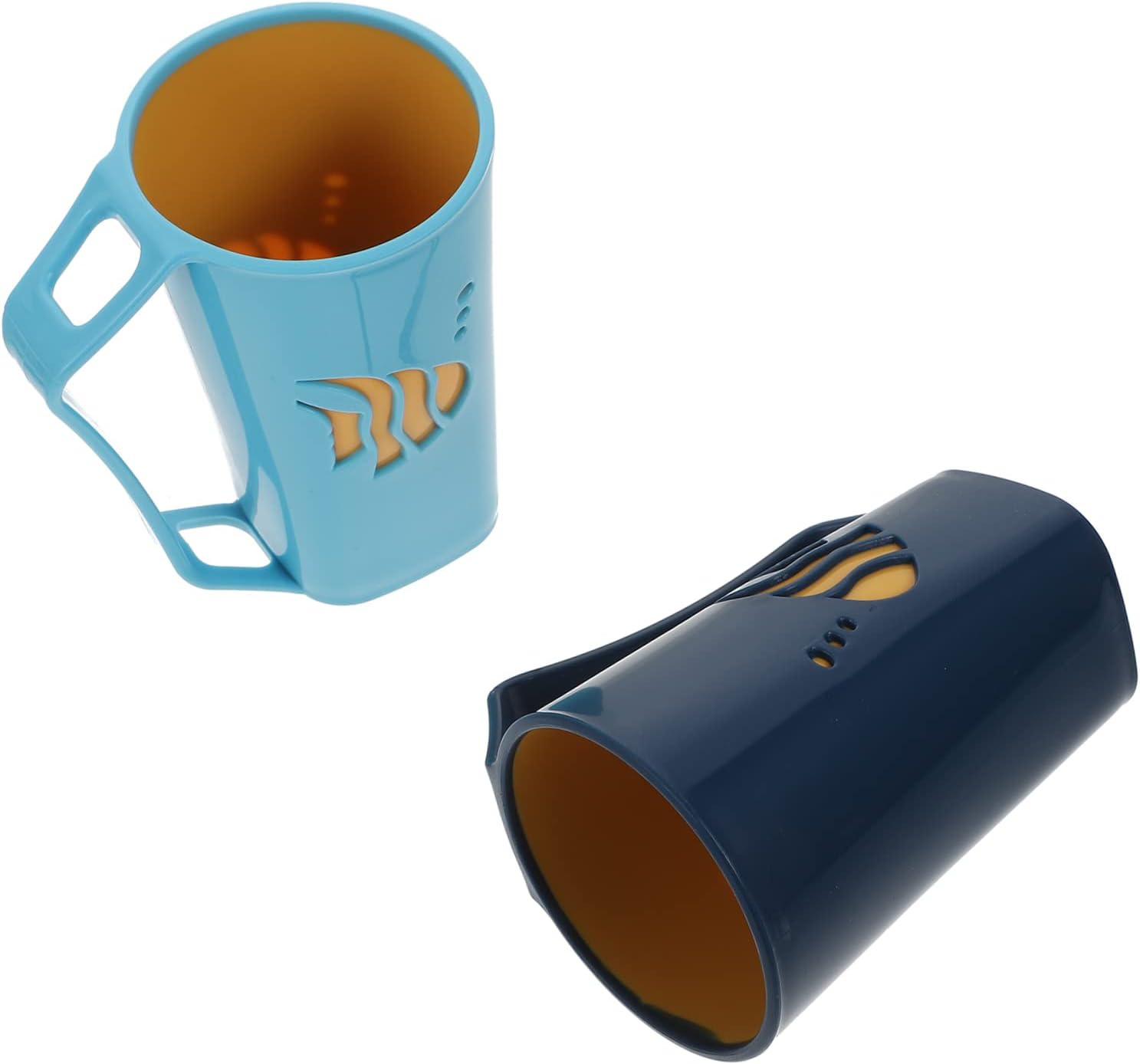 Hemoton Tooth Brushing Cups Set 2 Pack Reusable