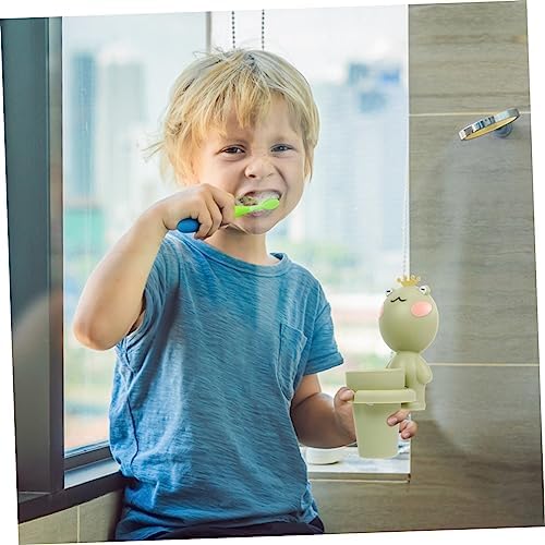 BUGUUYO Cartoon Toothbrush Cup Holder for Wall Mount Bathroom Organization