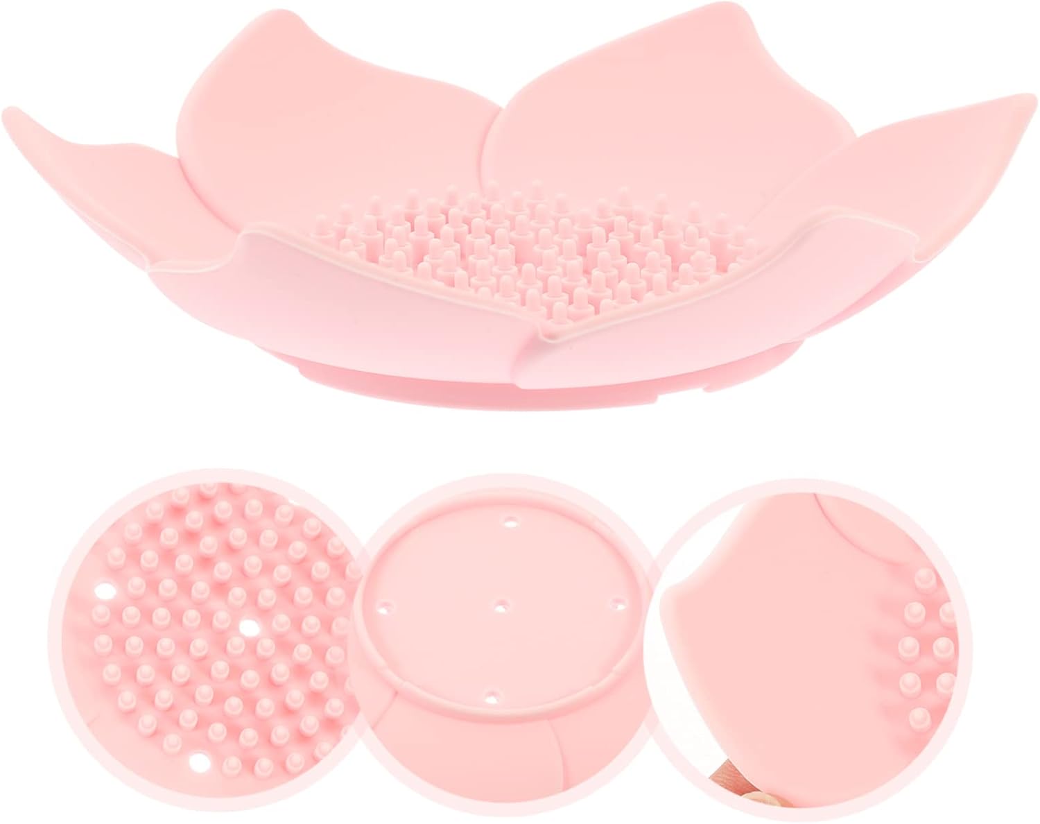ABOOFAN Silicone Soap Dish 2pcs Self-Draining Holder