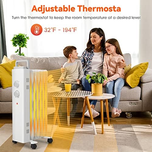 Tangkula 1500W Oil Filled Heater with 3 Modes and Thermostat 1