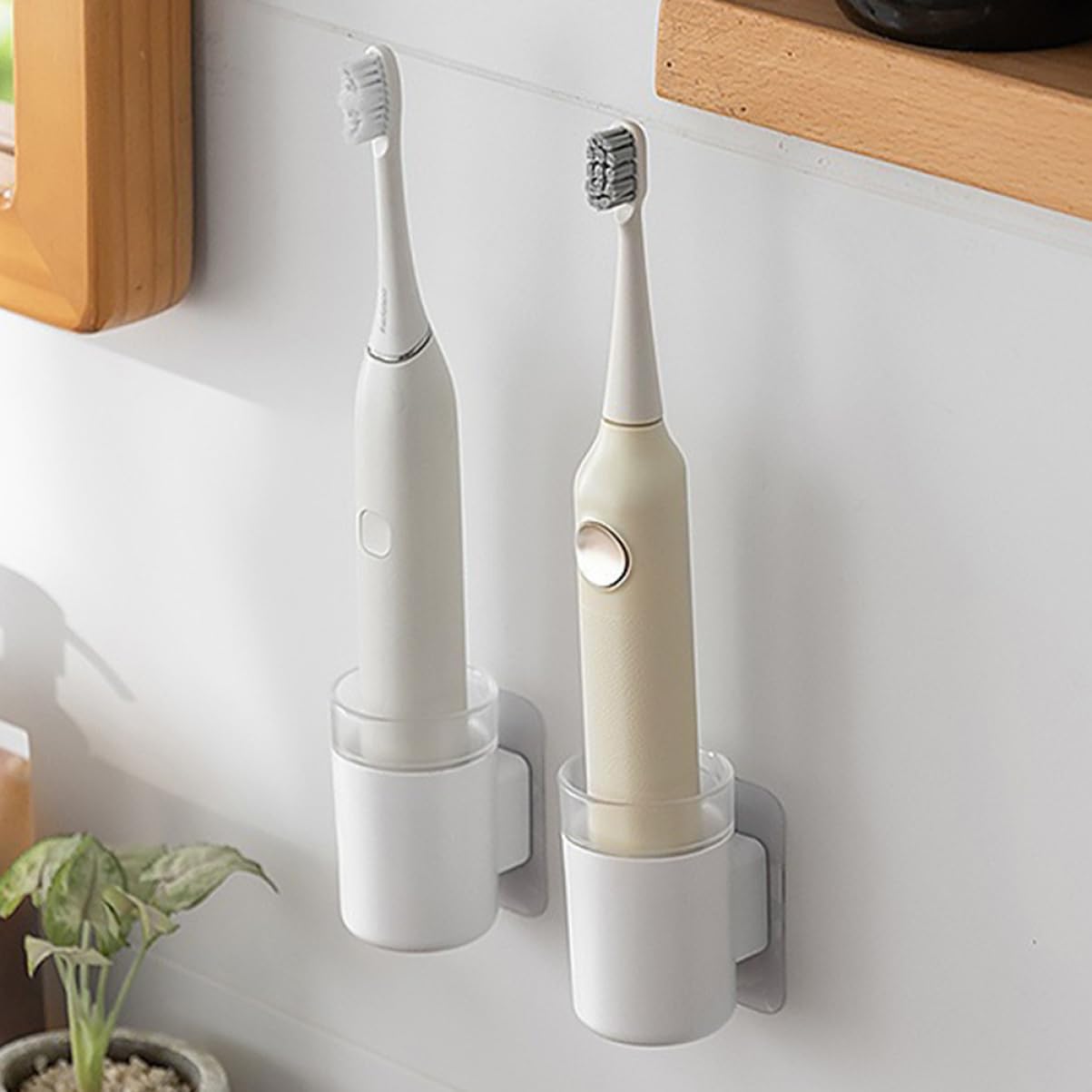 PRETYZOOM 2pcs Wall Mounted Electric Toothbrush Holder