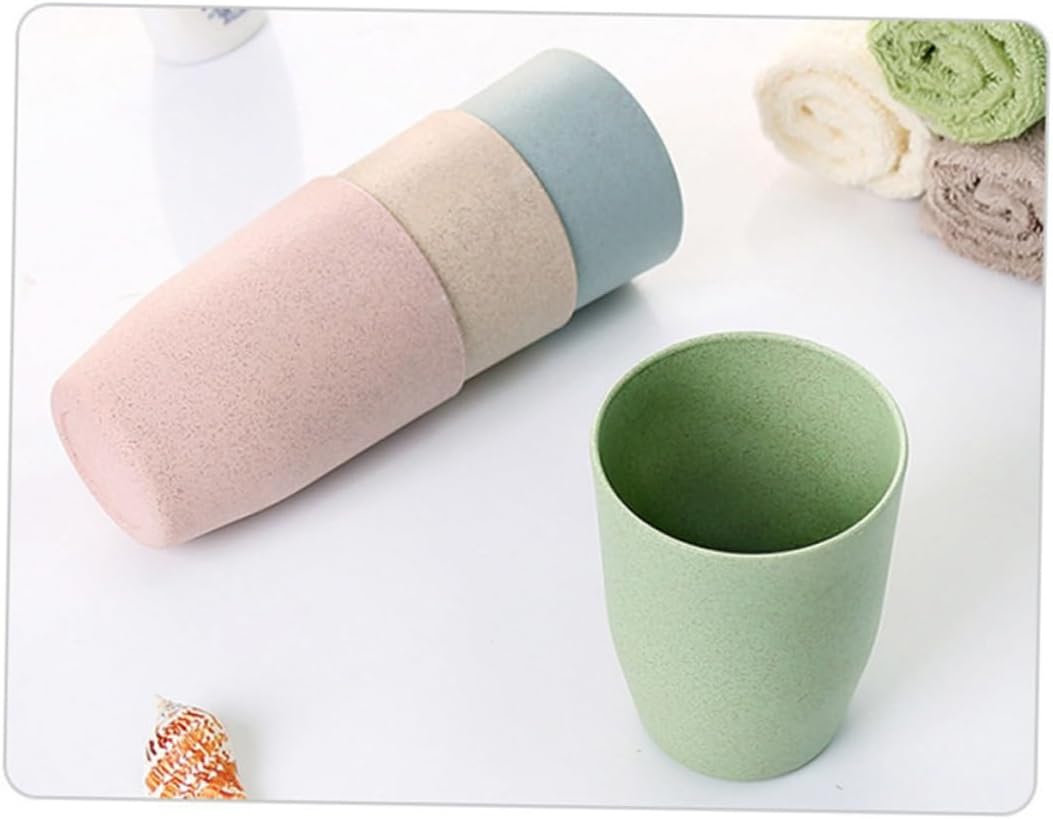 Zerodeko Wheat Stem Rinsing Mug for Bathroom Use