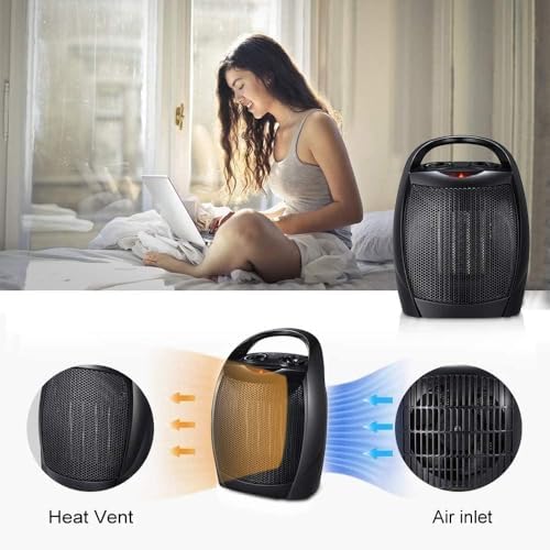 Upwsma 2 in 1 Space Heater with Fan - 1500W750W Adjustable