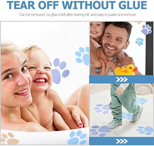 10pcs Non-Skid Dog Paw Bath Stickers for Bathtub Safety Decals