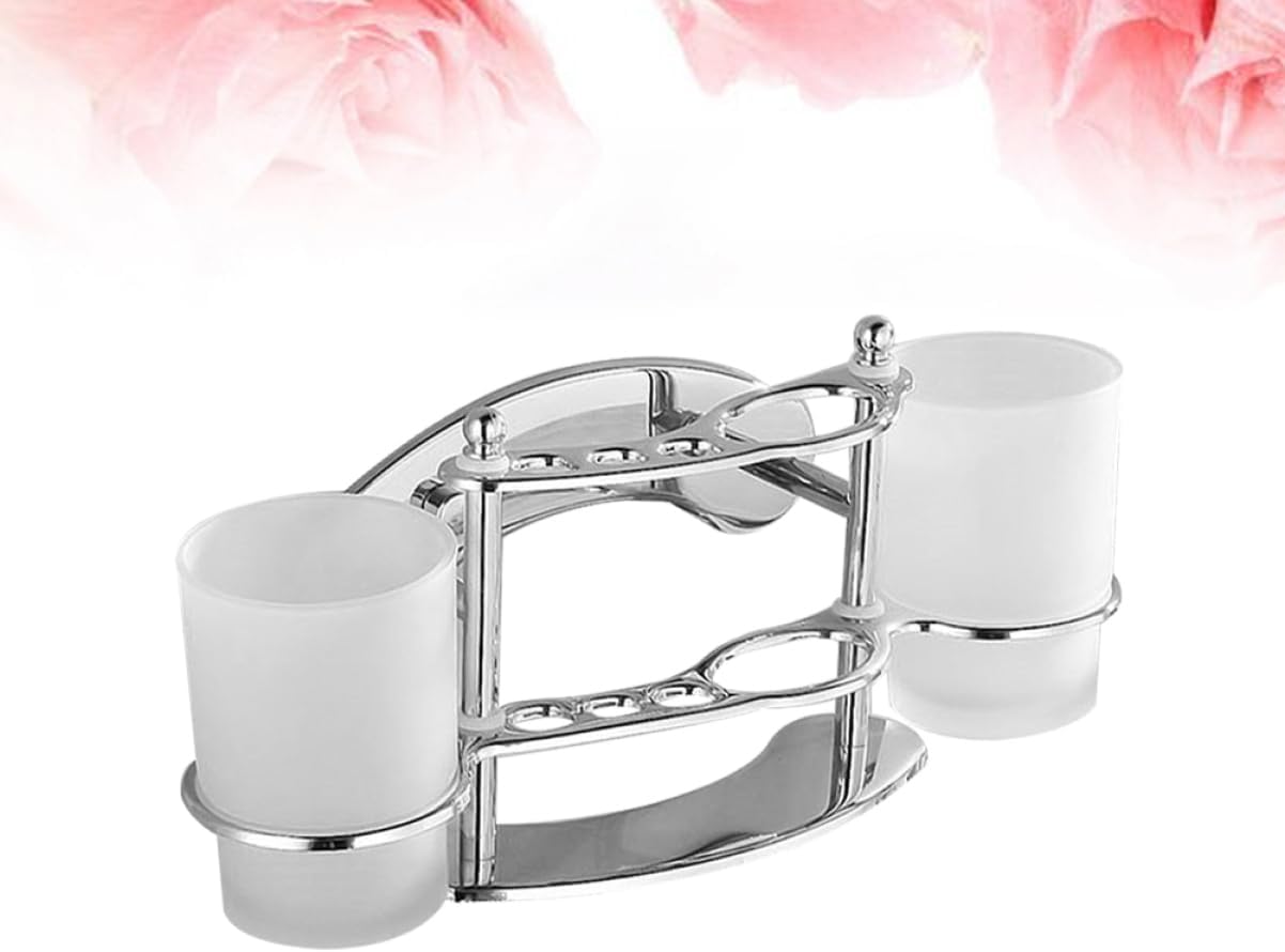 RORPOIR Wall-Mounted Toothbrush Holder with Cup