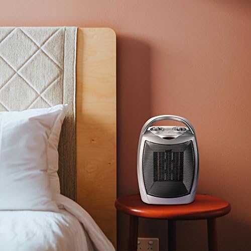 Moonflor 1500W Silver Space Heater with Safety Features