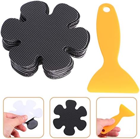 Alipis 20Pcs Flower Shape Non-Slip Bath Stickers